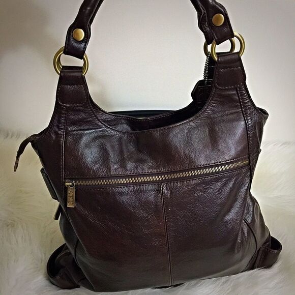 Unzip to expand! ACP High End Chocolate Brown Leather Bag! - Picture 7 of 8